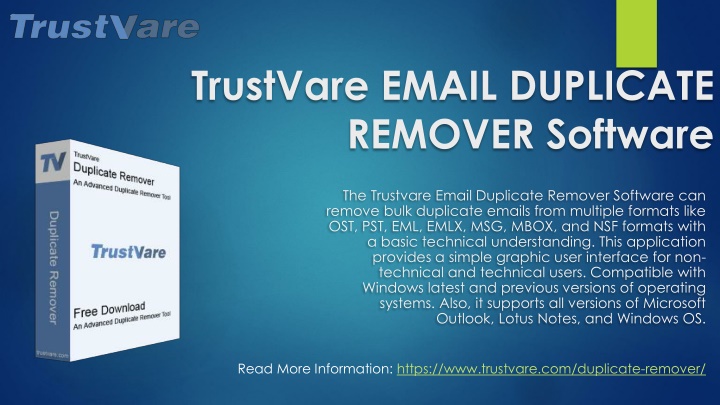 trustvare email duplicate remover software