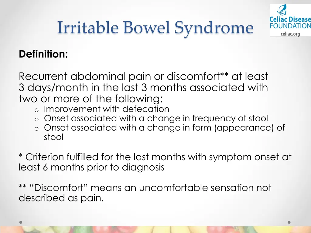 irritable bowel syndrome