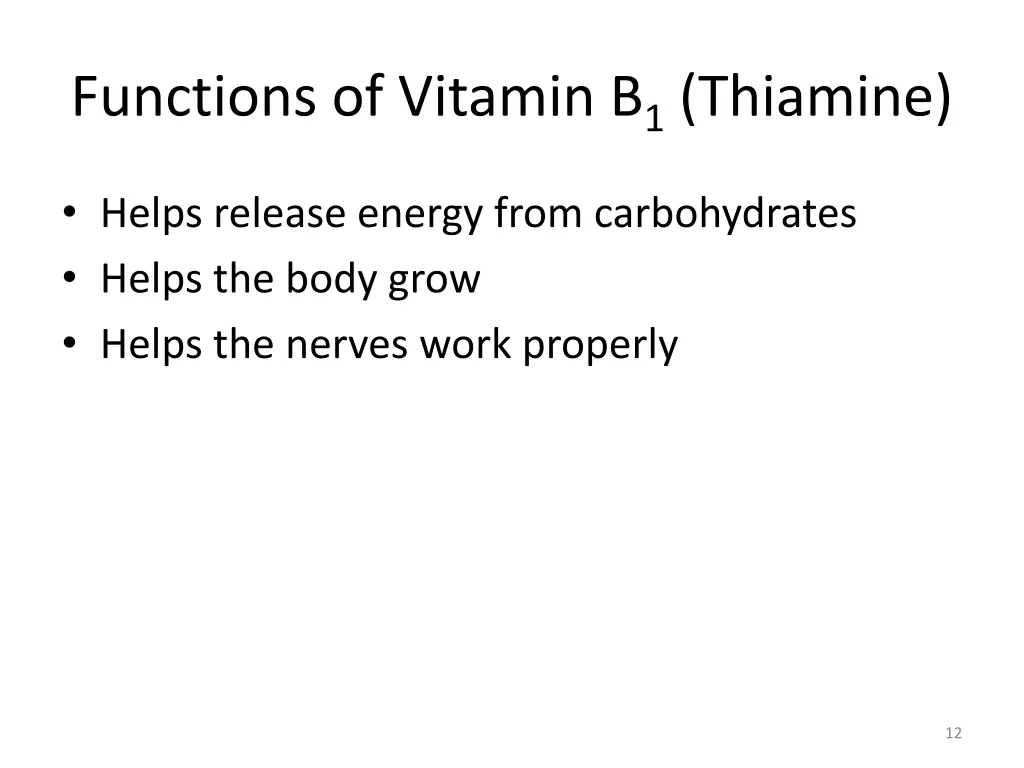 functions of vitamin b 1 thiamine