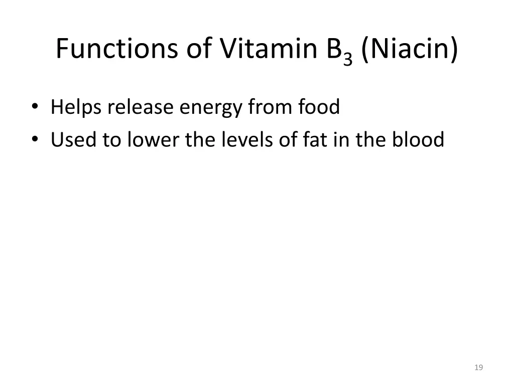 functions of vitamin b 3 niacin