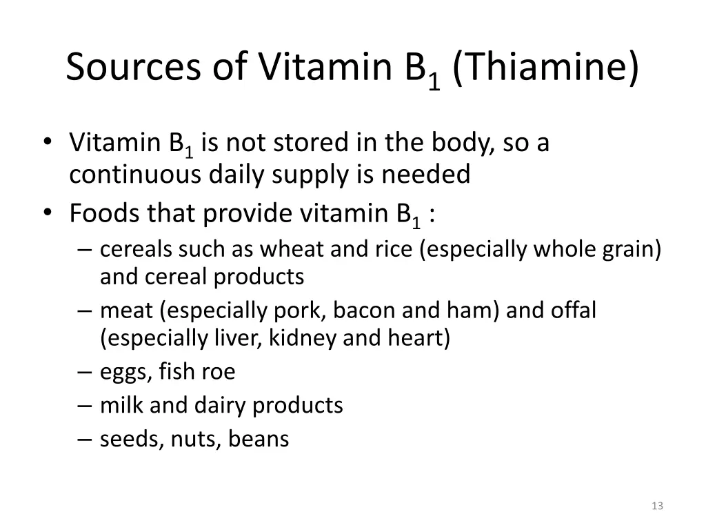 sources of vitamin b 1 thiamine