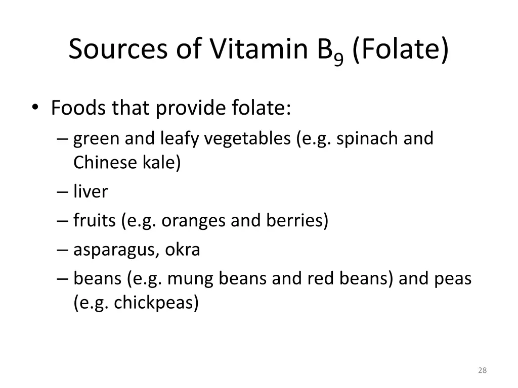 sources of vitamin b 9 folate