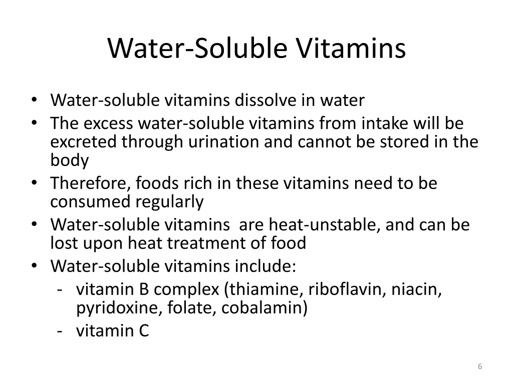 water soluble vitamins 1