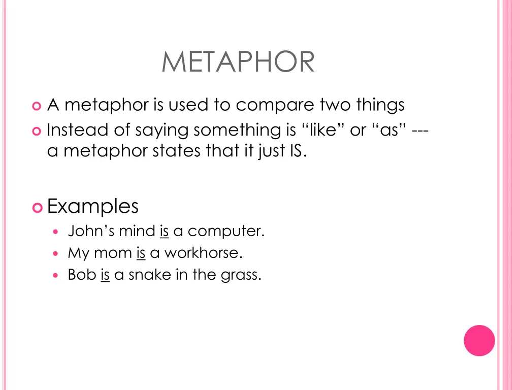 metaphor