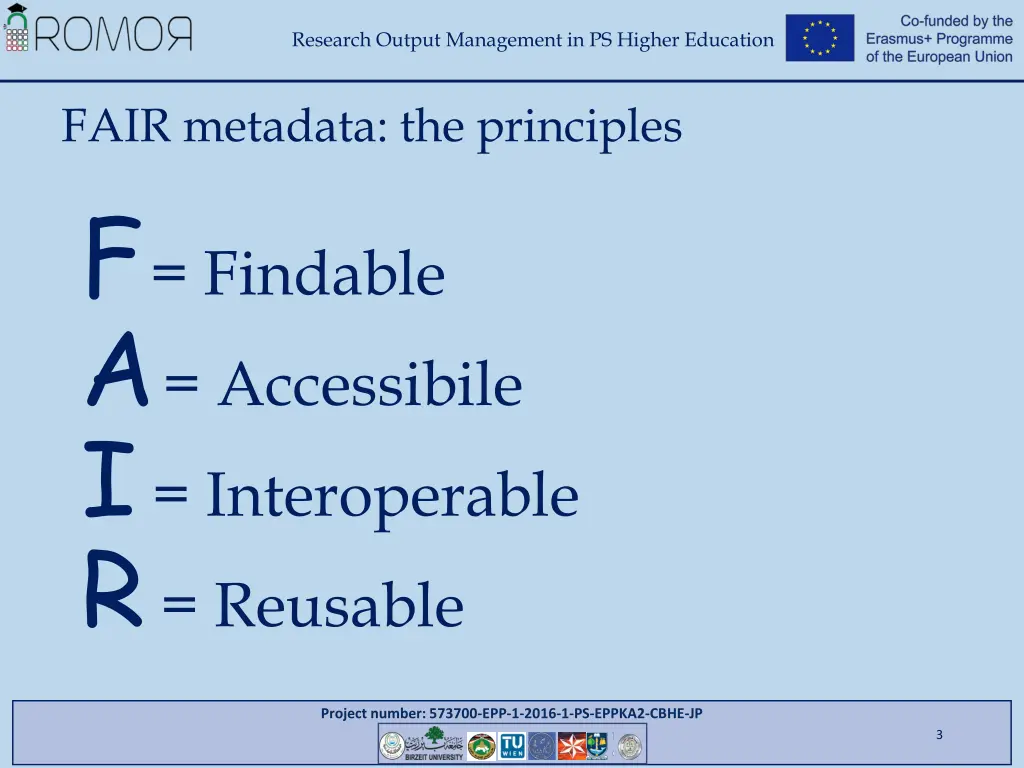 research output management in ps higher education 1