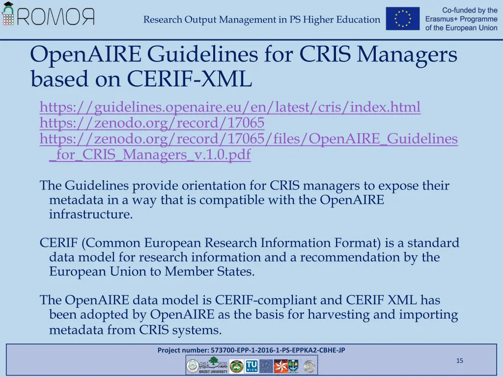 research output management in ps higher education 13