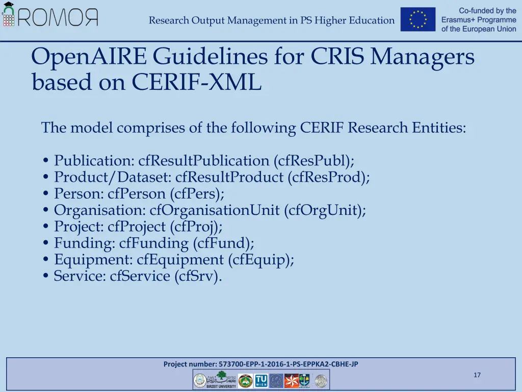 research output management in ps higher education 15