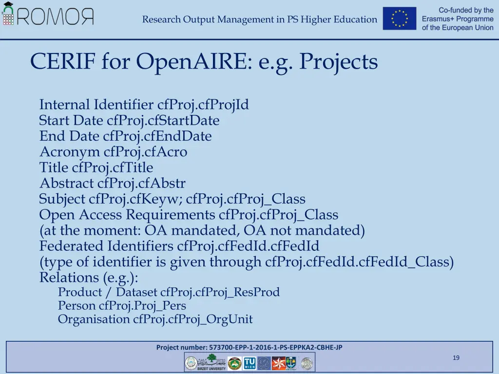 research output management in ps higher education 17