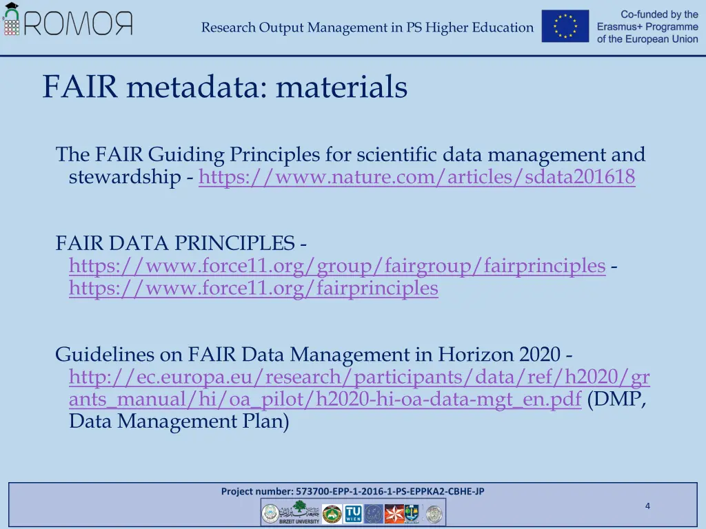 research output management in ps higher education 2