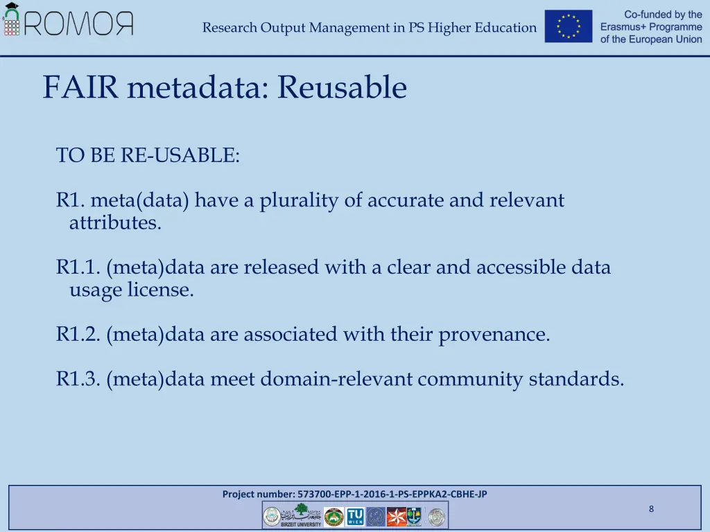 research output management in ps higher education 6