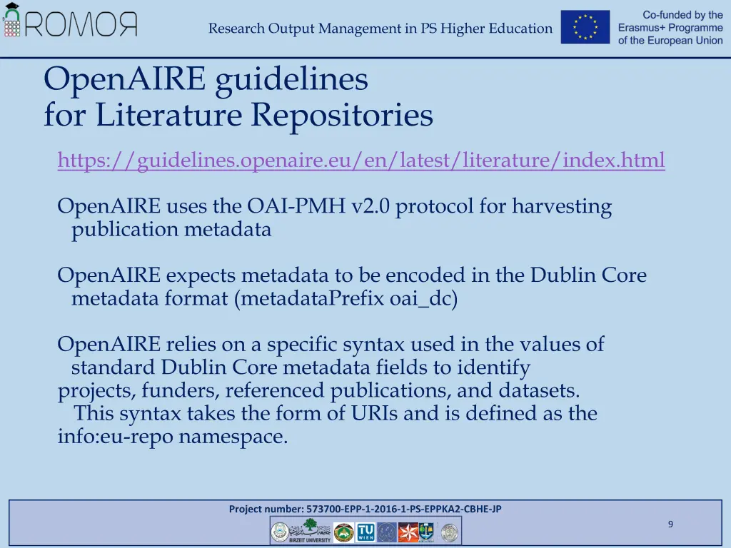 research output management in ps higher education 7