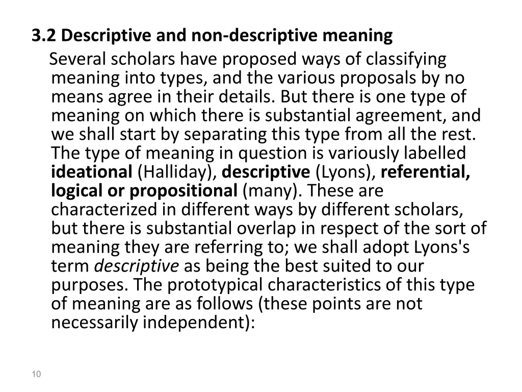 3 2 descriptive and non descriptive meaning