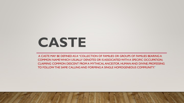 caste