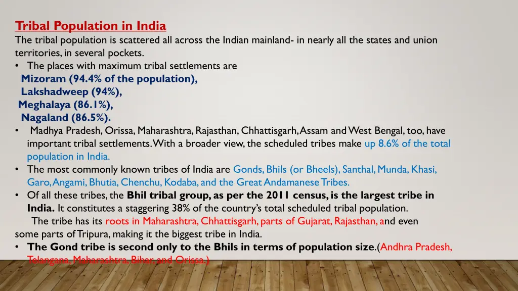 tribal population in india the tribal population