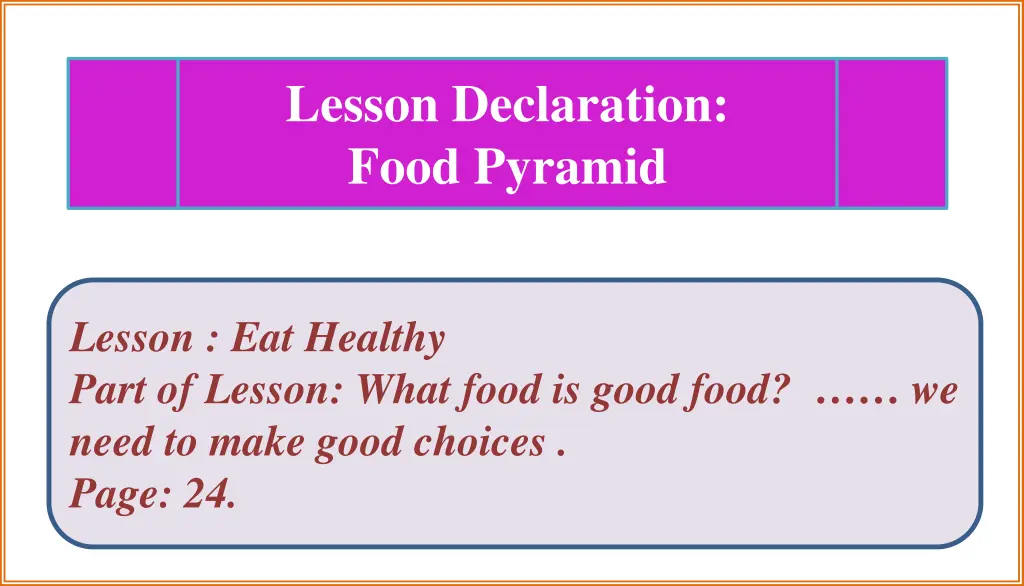 lesson declaration food pyramid