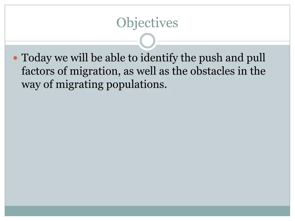 objectives