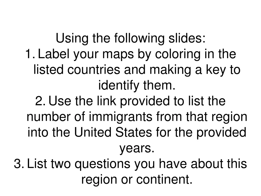 using the following slides 1 label your maps