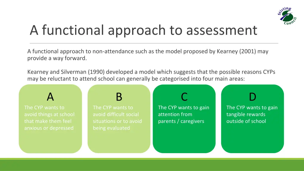 a functional approach to assessment