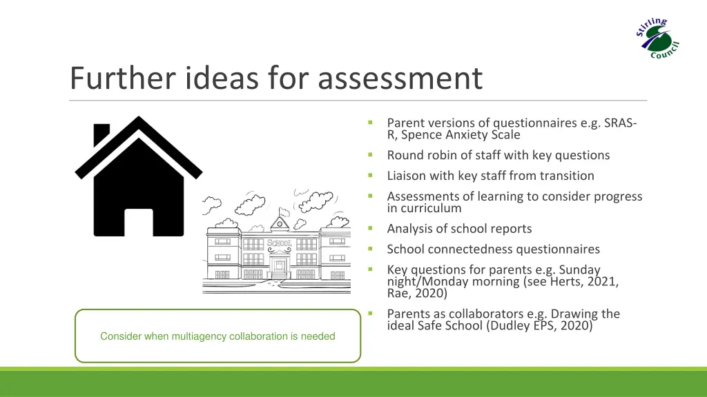 further ideas for assessment