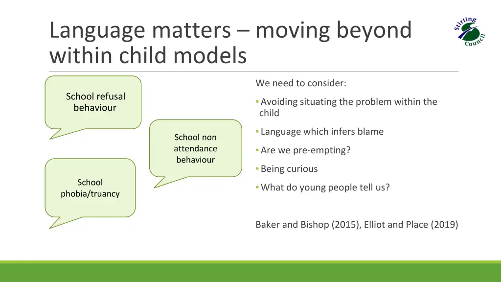 language matters moving beyond within child models