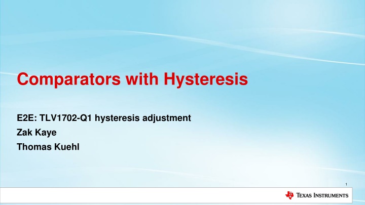 comparators with hysteresis