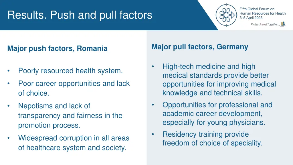 results push and pull factors