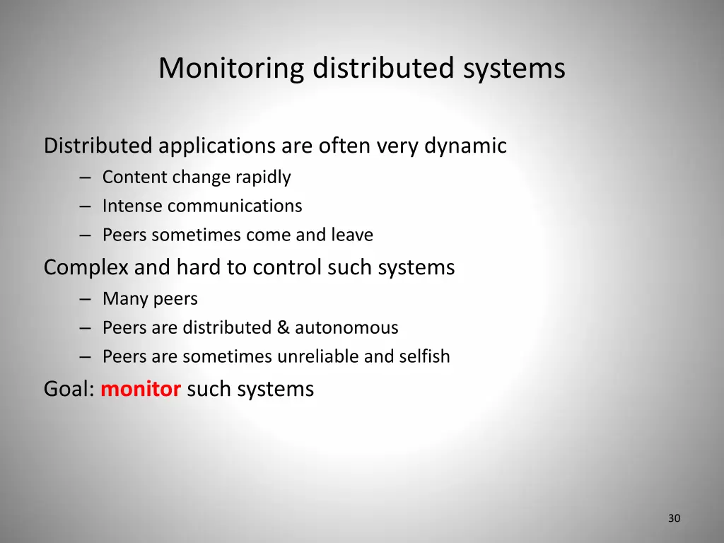 monitoring distributed systems