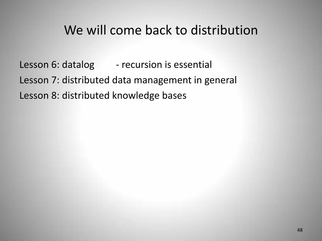 we will come back to distribution