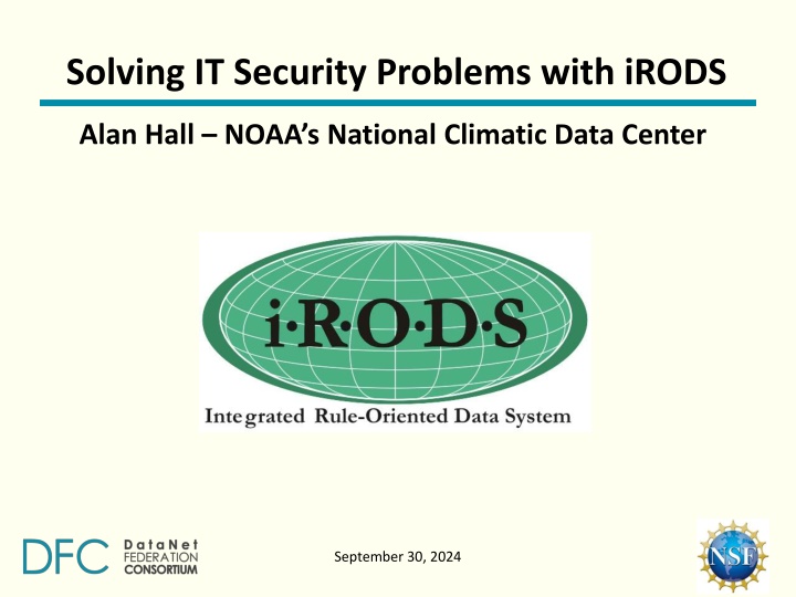 solving it security problems with irods