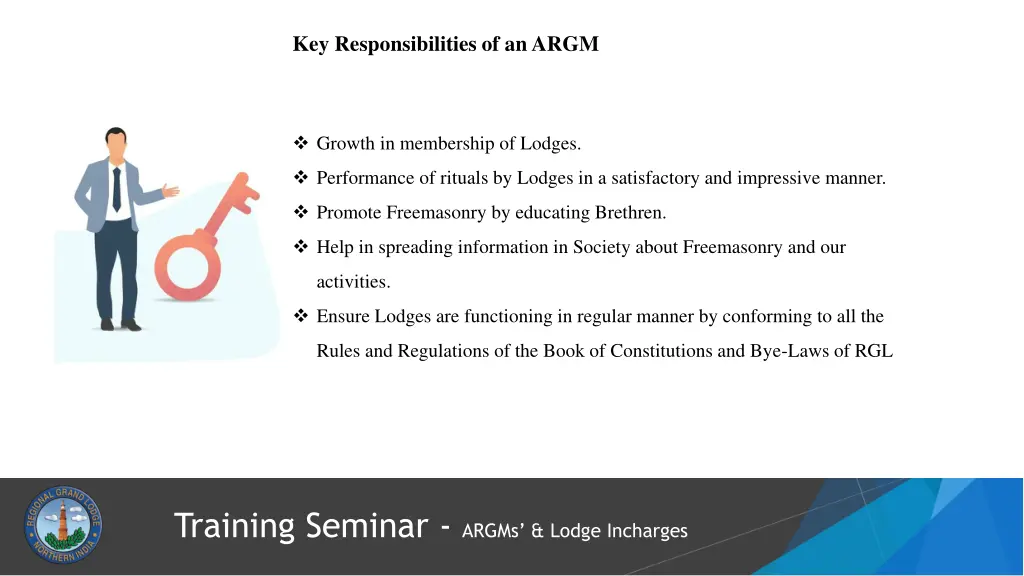 key responsibilities of an argm