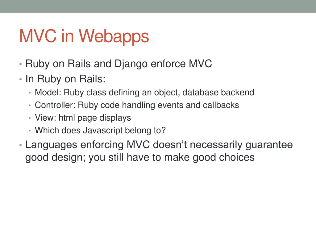 mvc in webapps