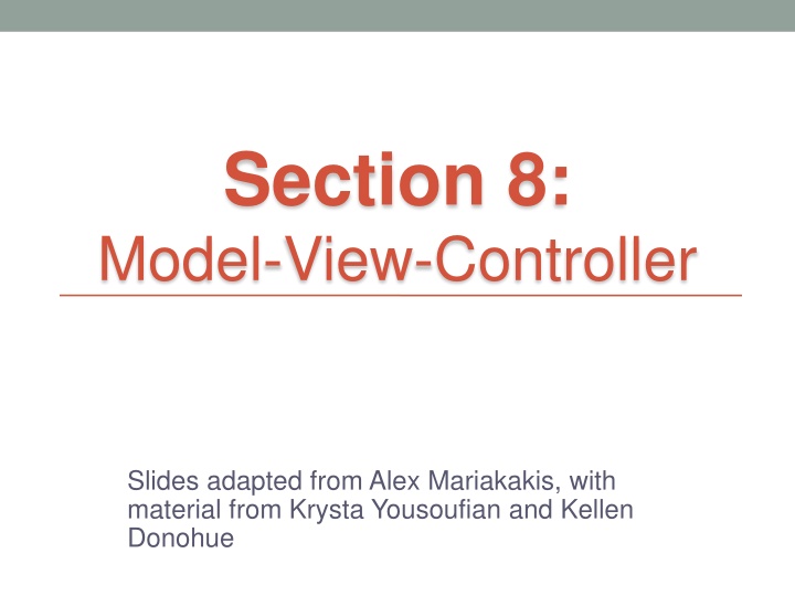 section 8 model view controller