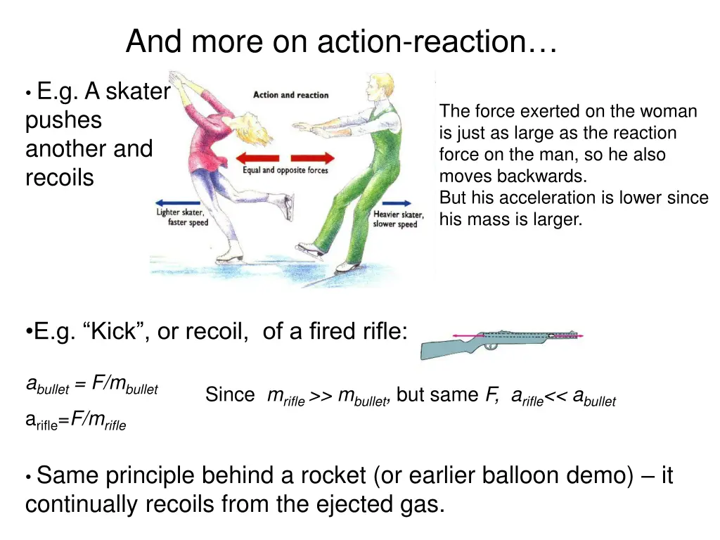 and more on action reaction