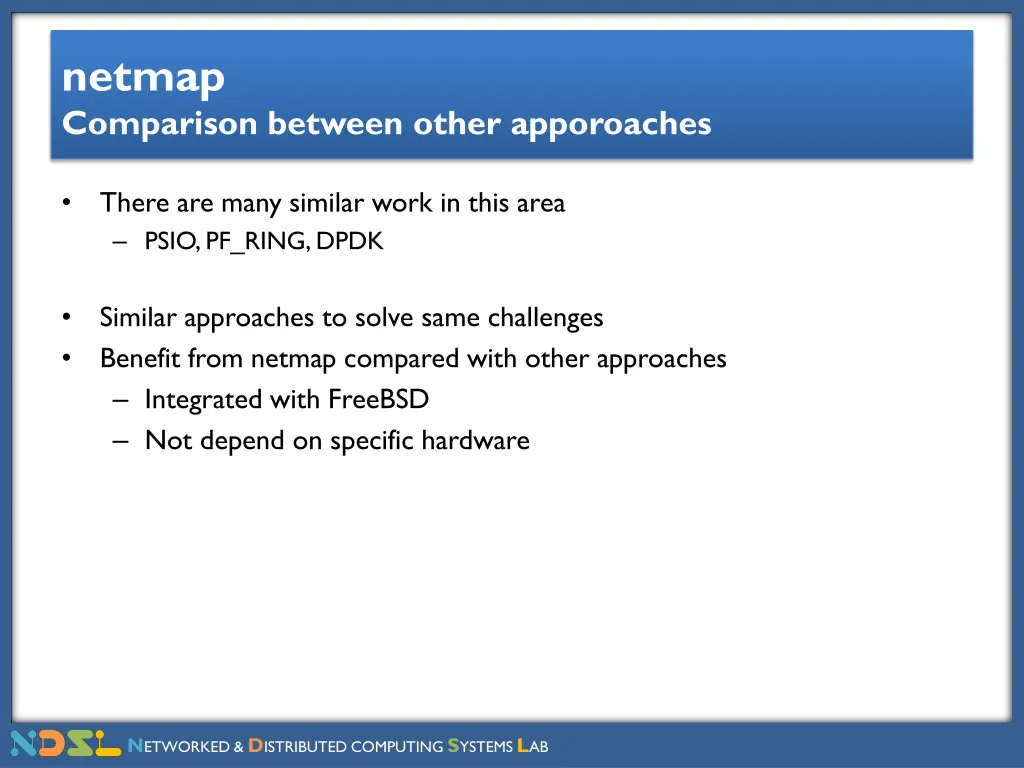 netmap comparison between other apporoaches