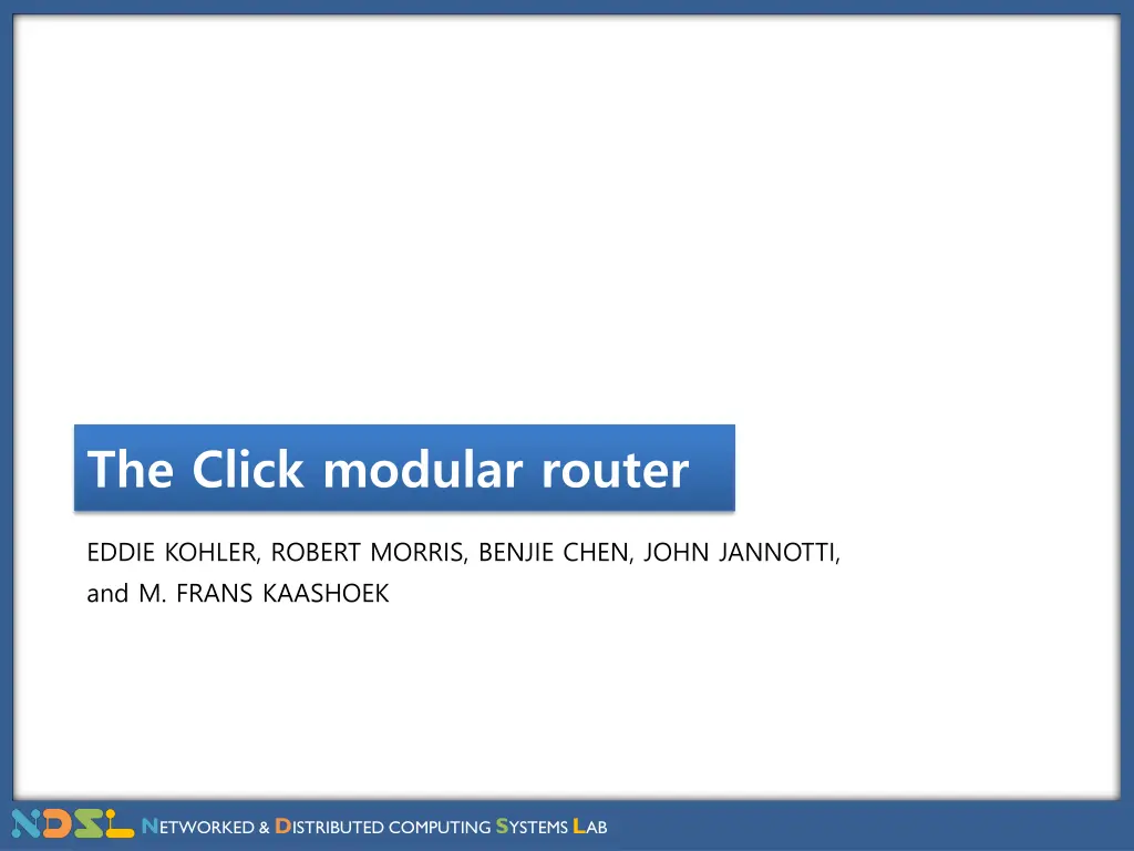 the click modular router