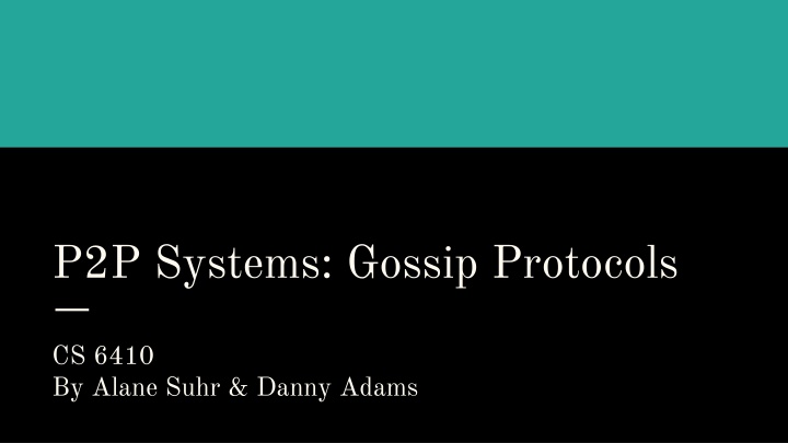 p2p systems gossip protocols