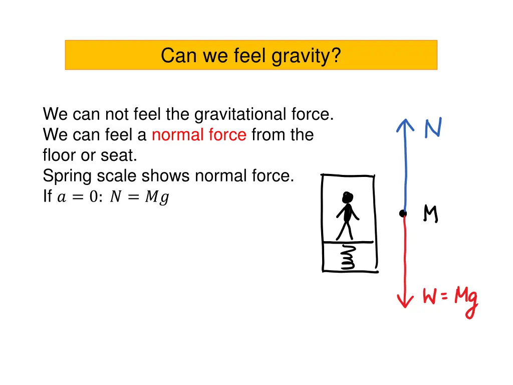 can we feel gravity