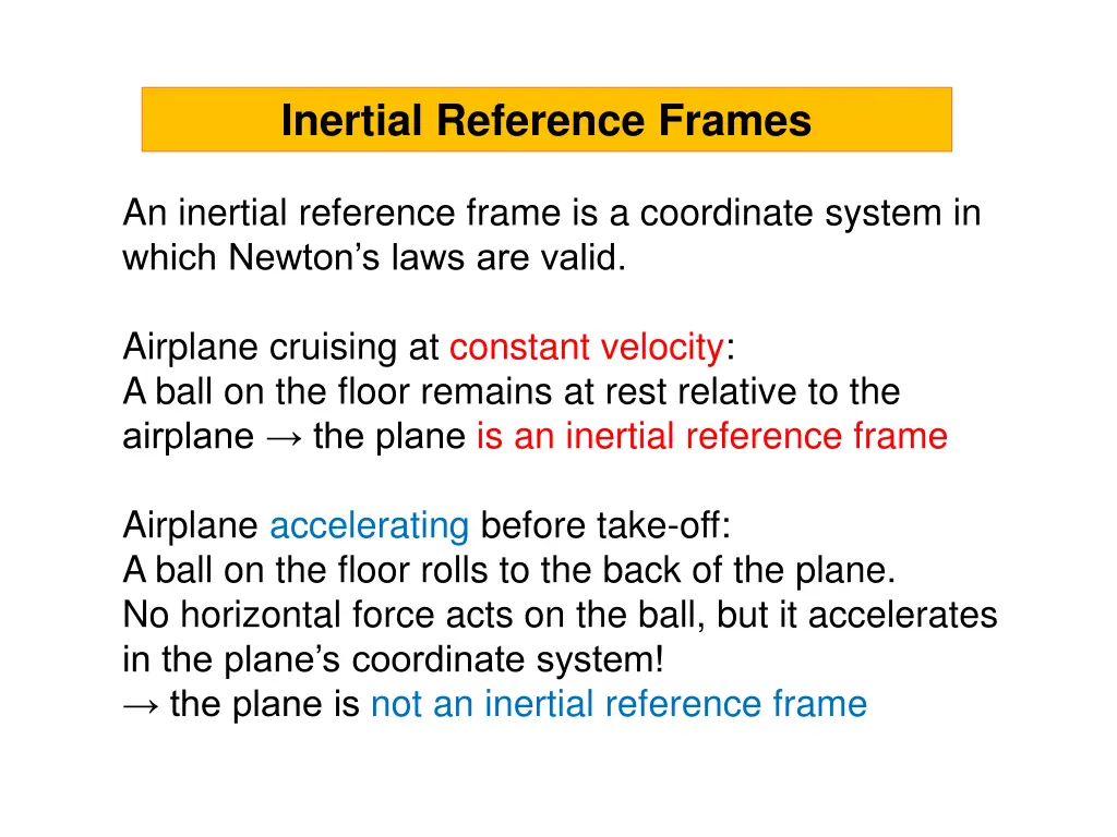 inertial reference frames