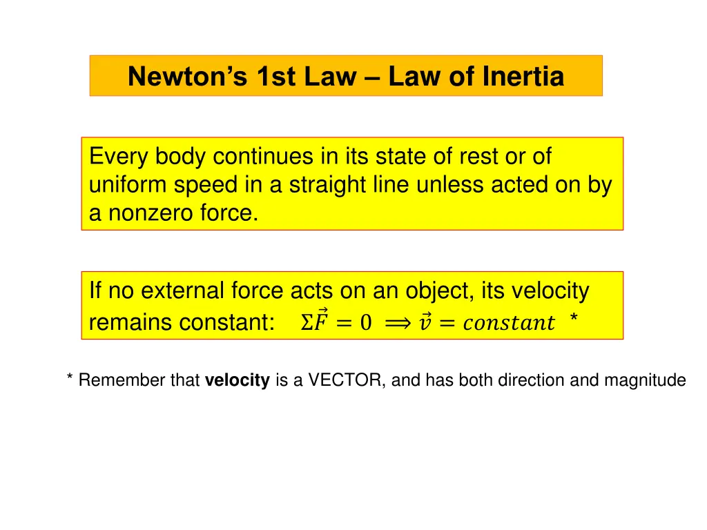 newton s 1st law law of inertia