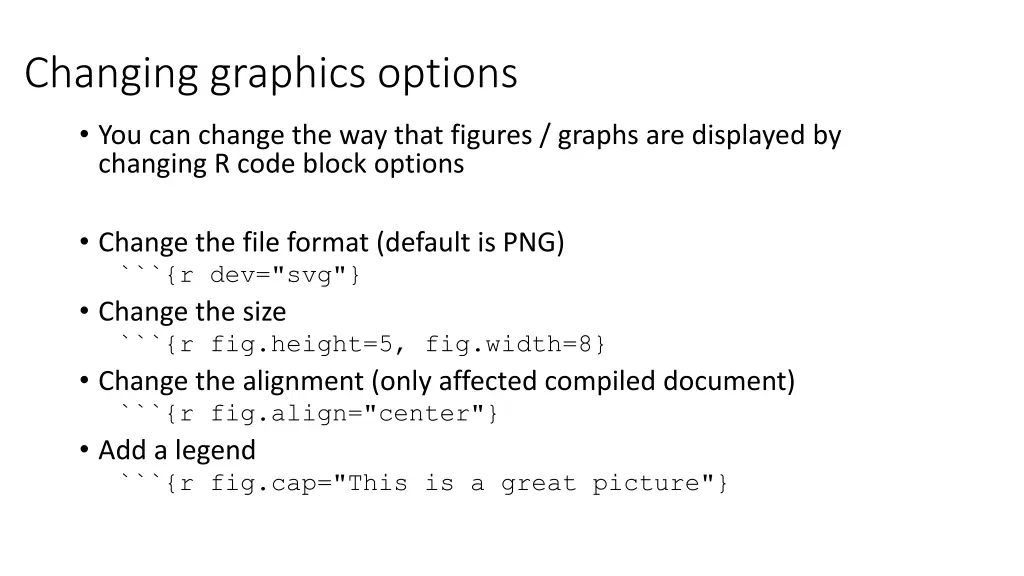 changing graphics options