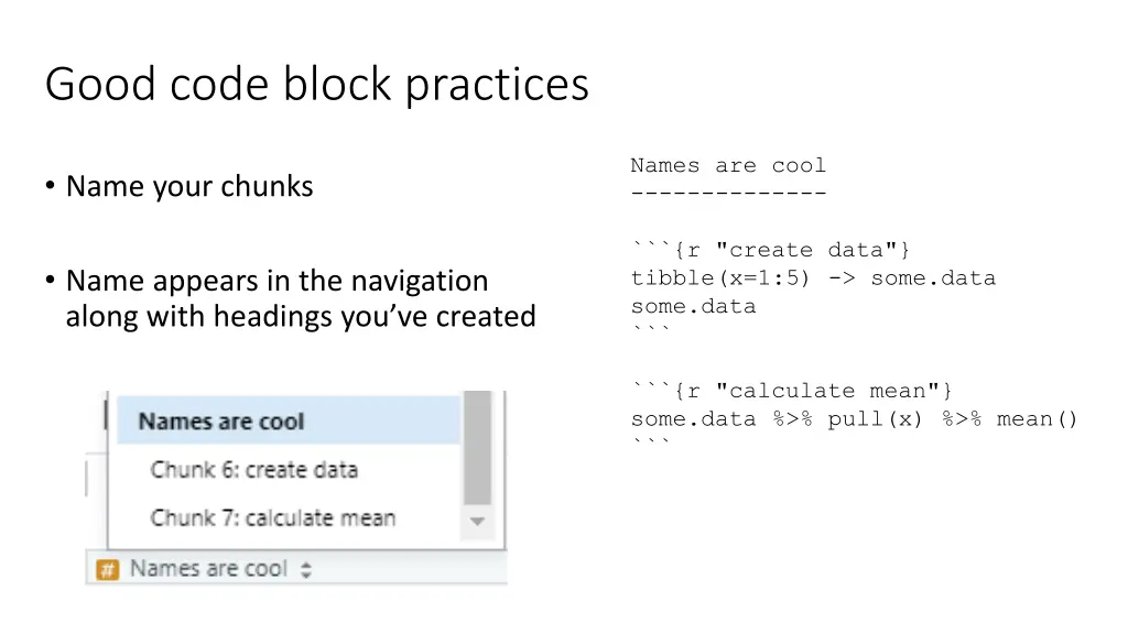 good code block practices 1