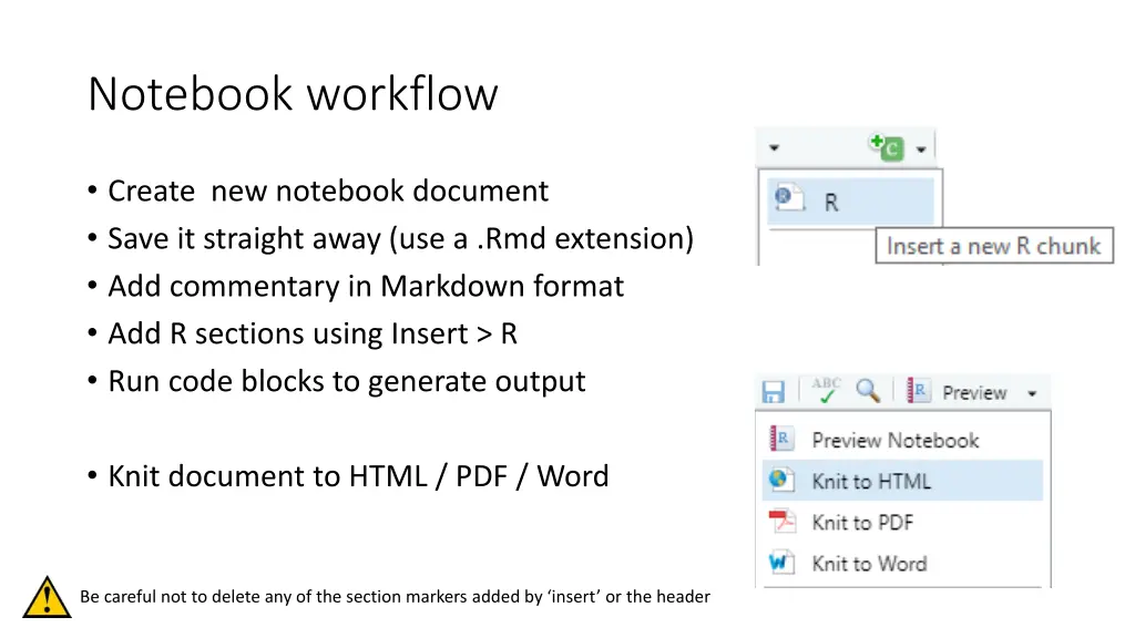 notebook workflow