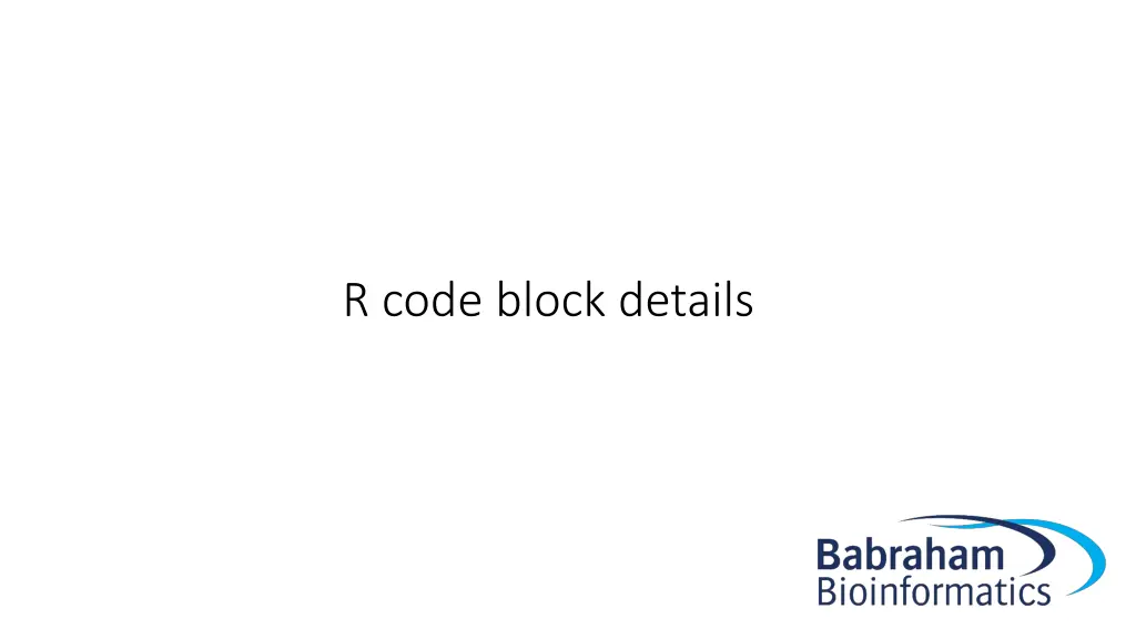 r code block details