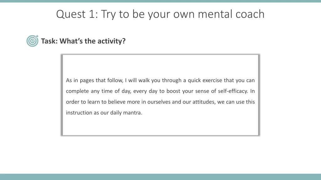 quest 1 try to be your own mental coach 1