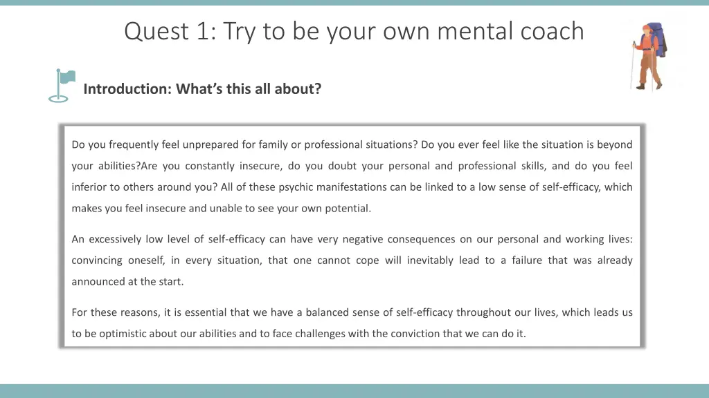 quest 1 try to be your own mental coach