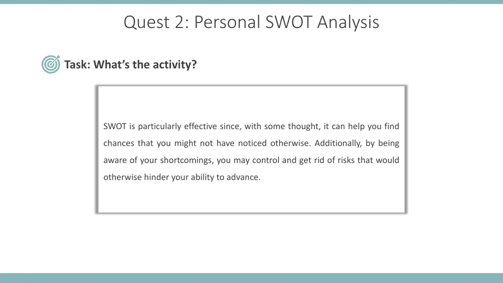 quest 2 personal swot analysis 1