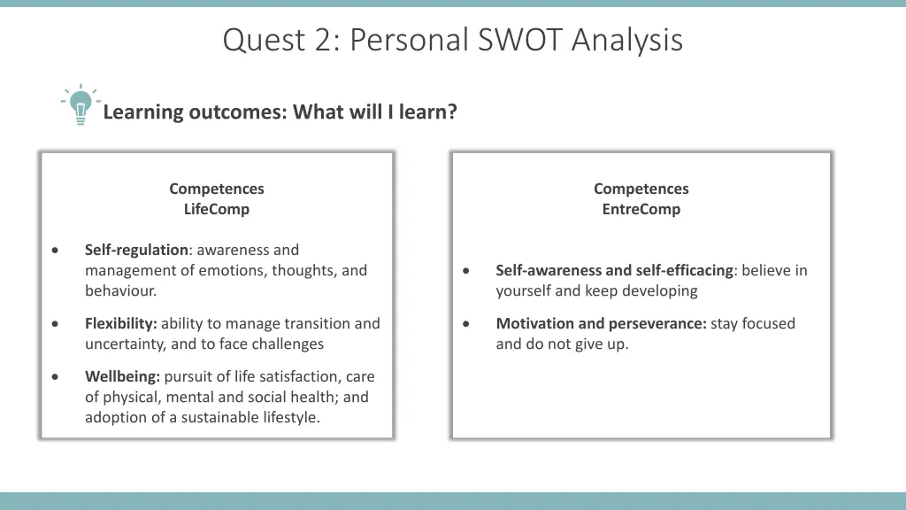 quest 2 personal swot analysis 3