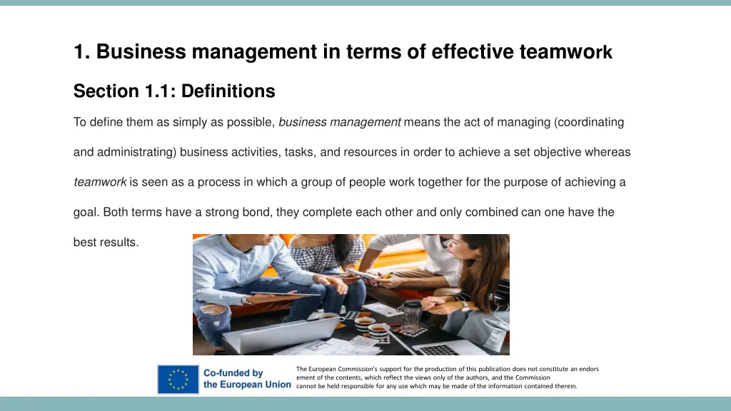 1 business management in terms of effective