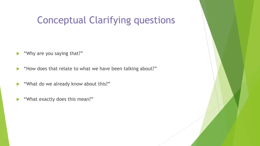 conceptual clarifying questions