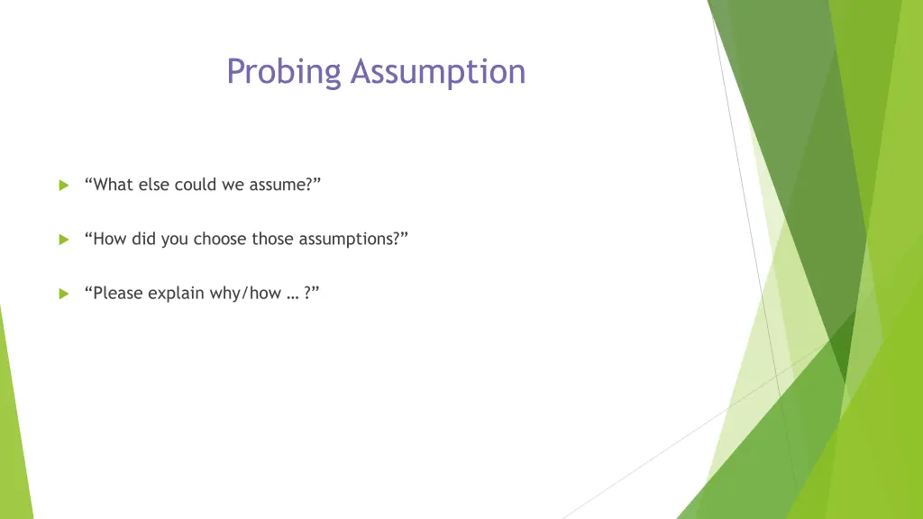 probing assumption